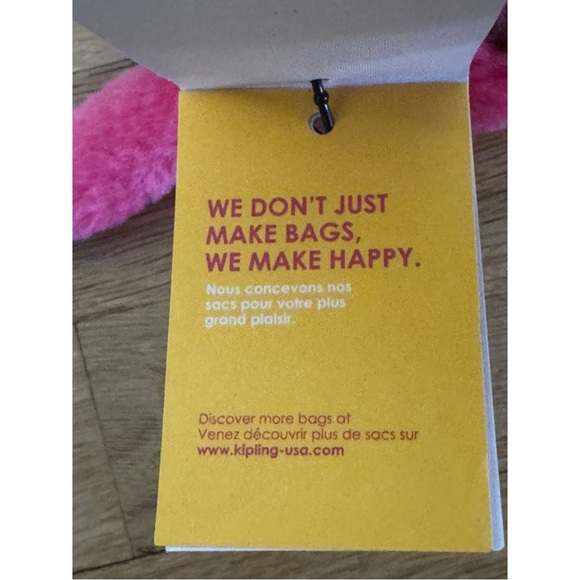 Kipling Fuchsia Hydrangea Sven Monkey Key Chain - Picture 11 of 11